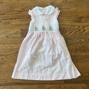 Little English Smocked Snail Dress with Peter Pan Collar